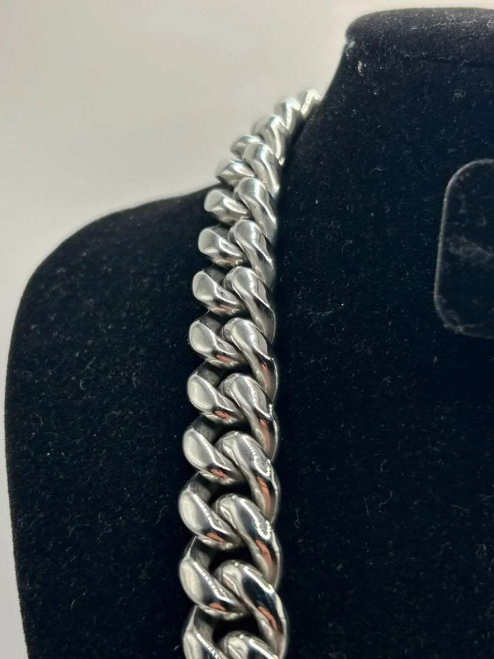 Mens Real Silver Cuban Chain 14mm 24 Inch Stainless Steel Plated Durable Solid